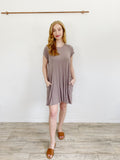 Boutique Nude Cotton Tee Tunic Dress Medium