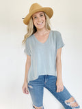 Shore Brand Sage Split Tale Tee NWT XS