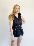 Faux Fur hooded Vest Size Small