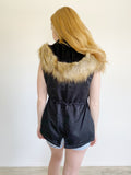 Faux Fur hooded Vest Size Small