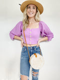 Straw crossbody bag
