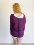 Free People Knit Purple Sweater Size Medium