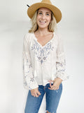 Abercrombie & Fitch Embroidered Blouse XS