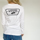 Vans Off The Wall White Graphic Long Sleeve Tee XS