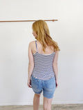 Altar'd State Embroidered Floral Stripe Tank Top Small