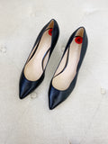 NINE WEST Black Pointed toe Kitten Heel Pump 6