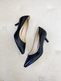 NINE WEST Black Pointed toe Kitten Heel Pump 6