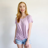 BP Blush Knotted Cotton Tee Nordstrom Size Medium