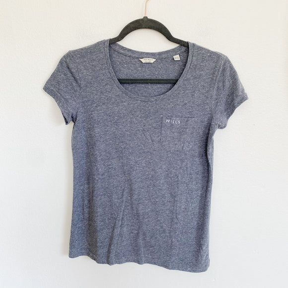 Jack Wills Fullford Cotton T-Shirt in Grey XS