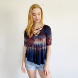 American Eagle Soft & Sexy Lace Up Top XXS