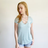 American Eagle Soft & Sexy Lace Up Top XS