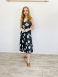 A New Day Floral Pleated Midi Dress Large