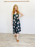 A New Day Floral Pleated Midi Dress Large