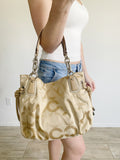Coach Signature C's Hobo Kristen Shoulder Tote Bag