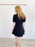 H&M Button down Ruffle Black Dress Medium