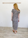 OLD NAVY Leopard Cotton Maxi Dress with Pockets Medium