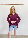 Juicy Couture Plum Beaded Blouse Small