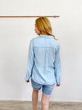 Michael Kors Chambray lace-up Long Sleeve NWT Medium