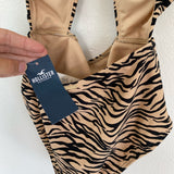 Hollister Zebra Print One Piece Swimsuit NWT XS
