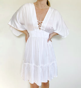 Shore Brand Silk White Dress NWT XS