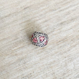 PANDORA Charm Pink & Clear CZ Sterling Silver