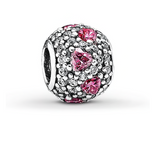 PANDORA Charm Pink & Clear CZ Sterling Silver