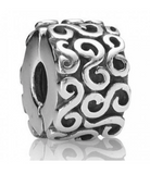 Pandora Clip on Silver Spirals Spacer Set of 2