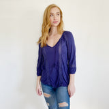 Lucky Brand Indigo Blouse Xs
