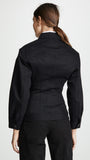 GOLDSIGN Black Denim The Waisted Fitted Jean Jacket NWT Large