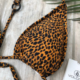 Volcom Leopard Bikini Top NWT Large