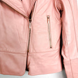 TED BAKER Minimal Biker Jacket Leather Nude Pink 2