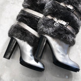 Michael Kors Faux Fur Carly Boots - 6.5