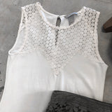 Patterned Cream Top - S