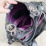 Coach Black Monogram Hobo Shoulder Tote Bag