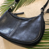 Coach Leather Black Hampton Hobo Demi Bag