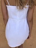 Strapless White Dress - S
