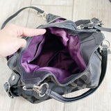 Coach Black Monogram Hobo Shoulder Tote Bag