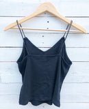 Little Black Cropped Tank-M