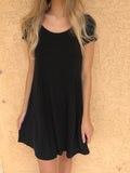 Little Black T-Shirt Dress - S