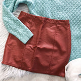 Faux Leather Skirt - Medium