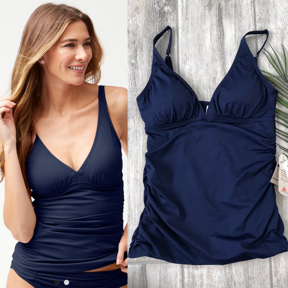 Tommy Bahamas Mare Navy Tankini Swim Top NWT Medium
