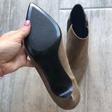 Zara Suede Pointed Booties - 38/8