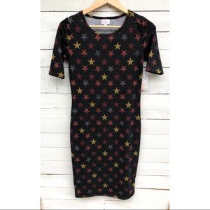 LuLaRoe Julia Dress Stars - XS