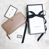GUCCI Leather Zip Around Wallet