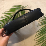 Coach Leather Black Hampton Hobo Demi Bag