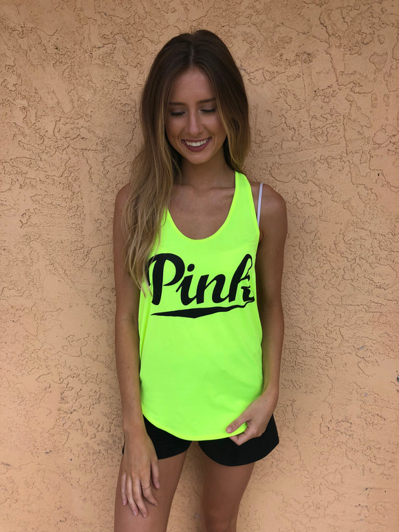 PINK neon tank - XS