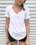 White adidas Tee-S