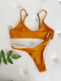 Orange Cheeky Bikini Set size Small
