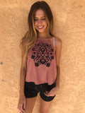 Pink Nude Crop Top - M
