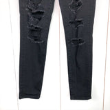 American Eagle Black Ripped Jeggings 8S